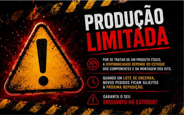 Atenção: produção limitada — garanta o seu enquanto há estoque