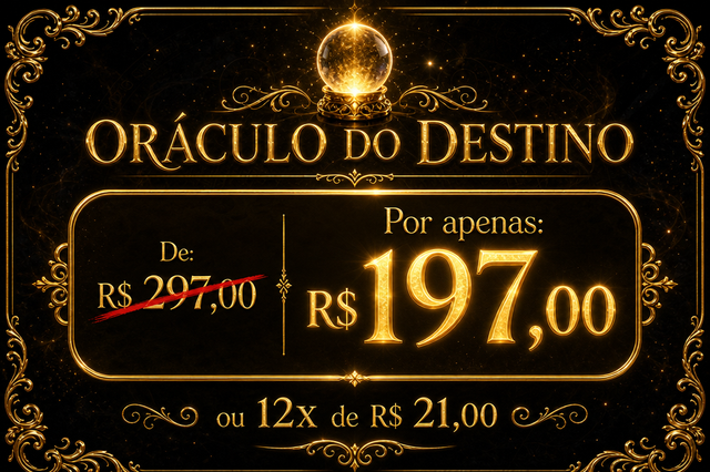 Oráculo do Destino — de R$ 297,00 por R$ 197,00 ou 12x de R$ 21,00